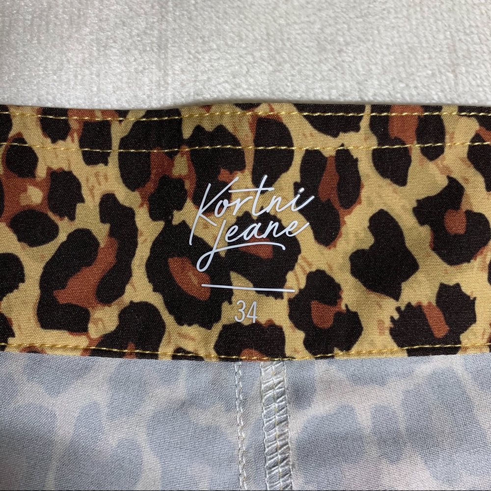 Kortni Jeane Cheetah Swim Trunks 34 - Picture 3 of 3
